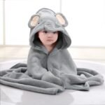 wholesale child baby cartoon animal face elephant hooded towel newborn - Image 20