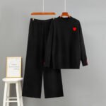Long sleeved wide leg pants two-piece set for women - Image 6