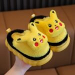 Winter children's cotton slippers, cute cartoon home for girls, warm and non slip indoor and outdoor baby cotton shoes, parent-child shoes, winter - Image 4