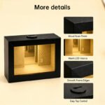 LED Abyss Mirror Display Case – Wooden Infinity Shadow Box for Mini Figures, Cool Desktop Decor & Collector Gift - Image 4