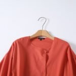 Flax flowing slanted collar long sleeved shirt - Image 3