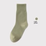 Thin Mid-Calf Socks Pure Cotton White Postpartum Socks Seamless Full Cotton Long Socks - Image 8