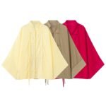 Knot buckle loose casual drape shirt