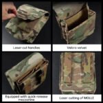 Tactical Laser Cut MOLLE Admin Pouch, Multi-Use Utility Bag for 5.56 & 9mm Mag Storage, First Aid & EDC Organizer - Image 10