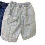 Simple straight leg denim five quarter pants - Image 5
