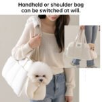 Winter Warm Cat Carrier | Large Capacity Breathable Shoulder Pet Bag for Cold Weather Travel - Image 9