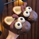 Autumn and winter baby cotton slippers for boys and girls, warm and plush bag with cotton cover and waterproof large, medium, and small children cotton slippers - Image 3