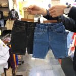 Casual five point denim shorts and casual pants