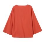 Flax flowing slanted collar long sleeved shirt - Image 2
