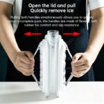 2-in-1 Portable Folding Ice Ball Maker Bottle, Silicone Freezer Ice Mold & Water Bottle for Cocktails, Travel, Gym - Image 8