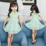 Lace Mesh Princess Dress for Girls, Sleeveless A-Line Chiffon Dress - Image 4