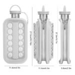 2-in-1 Portable Folding Ice Ball Maker Bottle, Silicone Freezer Ice Mold & Water Bottle for Cocktails, Travel, Gym - Image 10