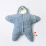Baby hugged by starfish, lamb plush split leg sleeping bag with cotton clip, thick and warm baby sleeping bag, anti kick quilt, - Image 7