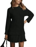Comfortable Casual Fashion Knit Sweater with Cable Pattern for Women - Image 11