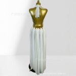 Sexy Plunging Neckline Halter Hollow-out Metal Ring Party Dress - Image 4