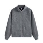 Men's Vintage Old Money Style Textured Knit Stand Collar Relaxed Fit Casual Jacket - Image 5