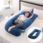 Pregnant women's pillow waist protection side sleeping slope pillow J-shaped pregnancy sleeping pillow - Image 3
