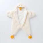 Little Yellow Duck Baby Wrapped with Lamb Fleece Thickened Newborn Baby Wrapped with Anti Startle Sleeping Bag for Newborn - Image 3