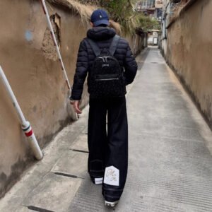 Casual  Vintage Street Style Straight Leg Wide Leg Jeans for Men and Women