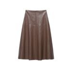 Imitation leather effect layered decorative skirt for women - Image 4