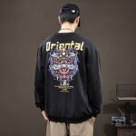 Premium Heavyweight Vintage Lion Dance Print Men's Hoodie GSM Oversized Fall Winter Sweatshirt Top - Image 2