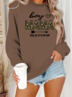 Heart print loose women's fleece hoodie - Image 12