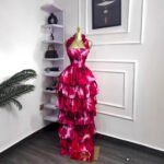 Hanging neck long dress - Image 2