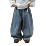Boys Fleece-Lined Jeans  Fall Winter Thickened Loose Fit - Image 5
