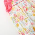 Baby Summer Sleeveless Romper Girl Thin Cotton Strap Floral Baby Bodysuit - Image 3