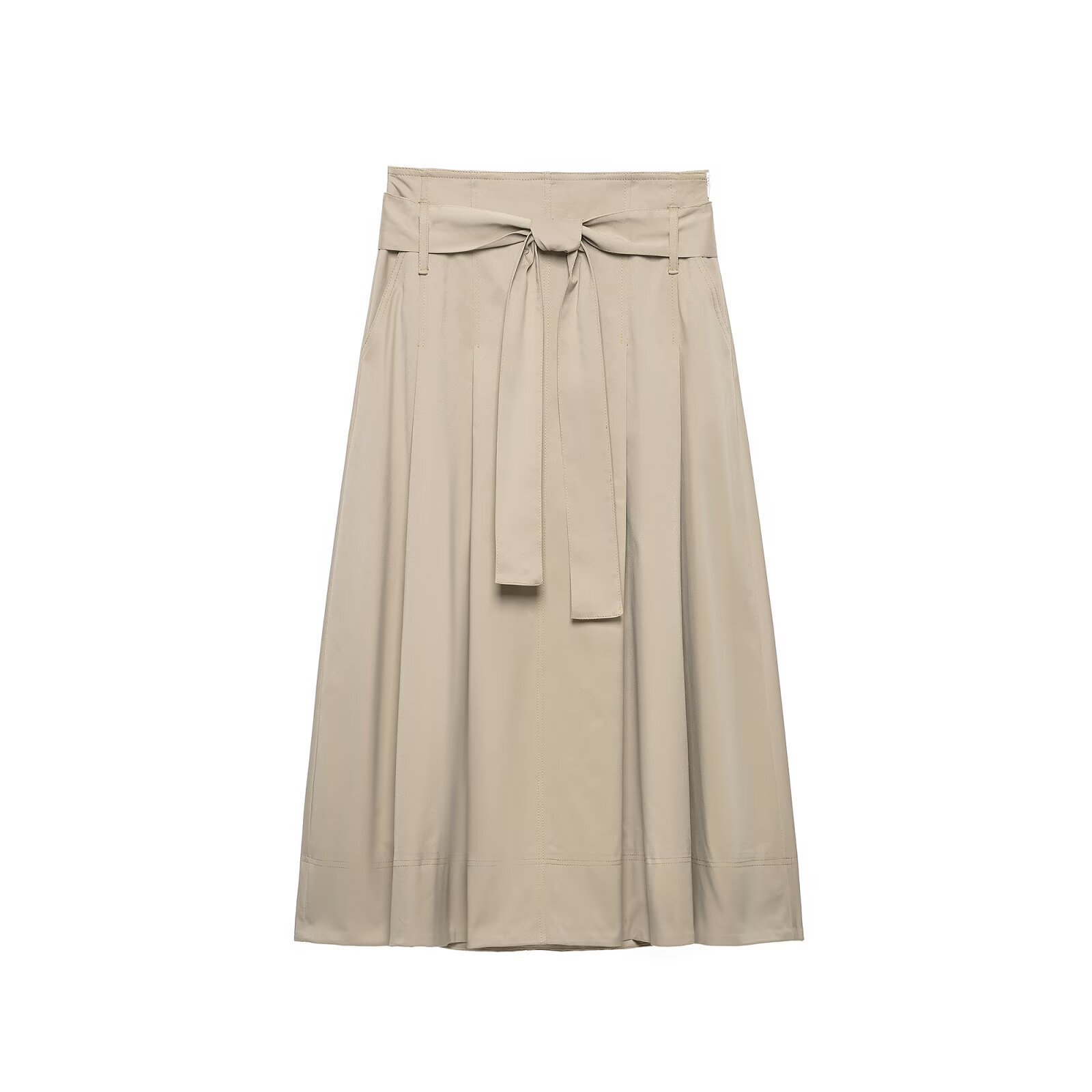 596940788 Mid waist pleated midi skirt for women - Image 1
