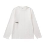 Vintage Fun Embroidery Long Sleeve Men's Heavyweight Cotton Loose White T-Shirt - Image 5