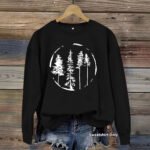 Printed round neck fleece hoodie - Image 4