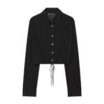 Loose single breasted lapel adjustable sheer shirt for women - Image 6