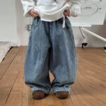Boys Fleece-Lined Jeans  Fall Winter Thickened Loose Fit - Image 6