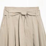 Mid waist pleated midi skirt for women - Image 3