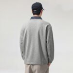 Layered Long Sleeve Polo Collar Men's Polo Shirt - Image 4