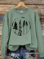 Printed round neck fleece hoodie - Image 8