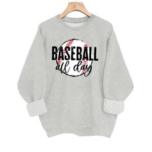 Bold baseball print and fleece hoodie