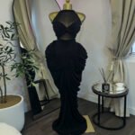 Round neck pleated mesh slim fit hip hugging dress - Image 2