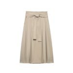 Mid waist pleated midi skirt for women - Image 5