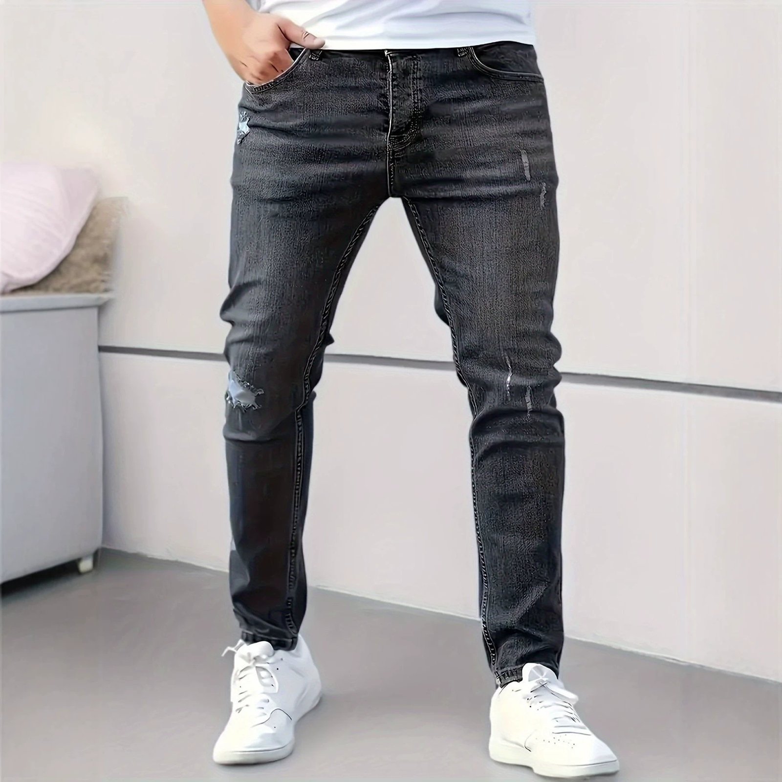 597157802 Style Summer Slim Fit Skinny Jeans for Men Fashion Casual Denim Pants - Image 1