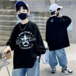 Casual Long Sleeve Crew Neck Boys Top - Image 7