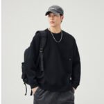 Men's Color Block Splice Long Sleeve Crew Neck Pullover Sweatshirt