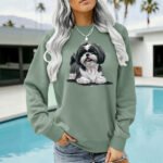 Round neck fleece hoodie - Image 4