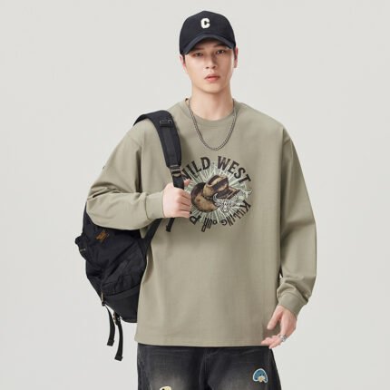 Men's Casual Long Sleeve Round Neck T-Shirt