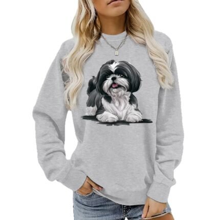 Round neck fleece hoodie