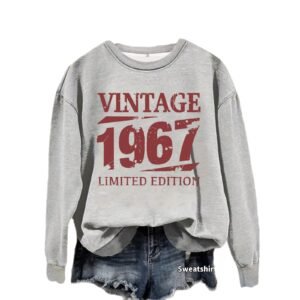 Printed loose women's fleece hoodie