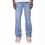 Men's Summer New Denim Straight Leg Pants, Cool Street Style Casual Trousers