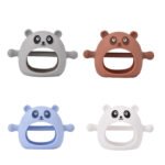 Baby Gloves Teething Rubber Silicone Baby Anti-Eating Hands Soothing Rattles Hand Ring Teething Stick Bite Toy - Image 7