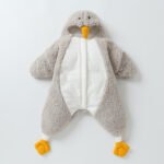 Little Yellow Duck Baby Wrapped with Lamb Fleece Thickened Newborn Baby Wrapped with Anti Startle Sleeping Bag for Newborn - Image 10
